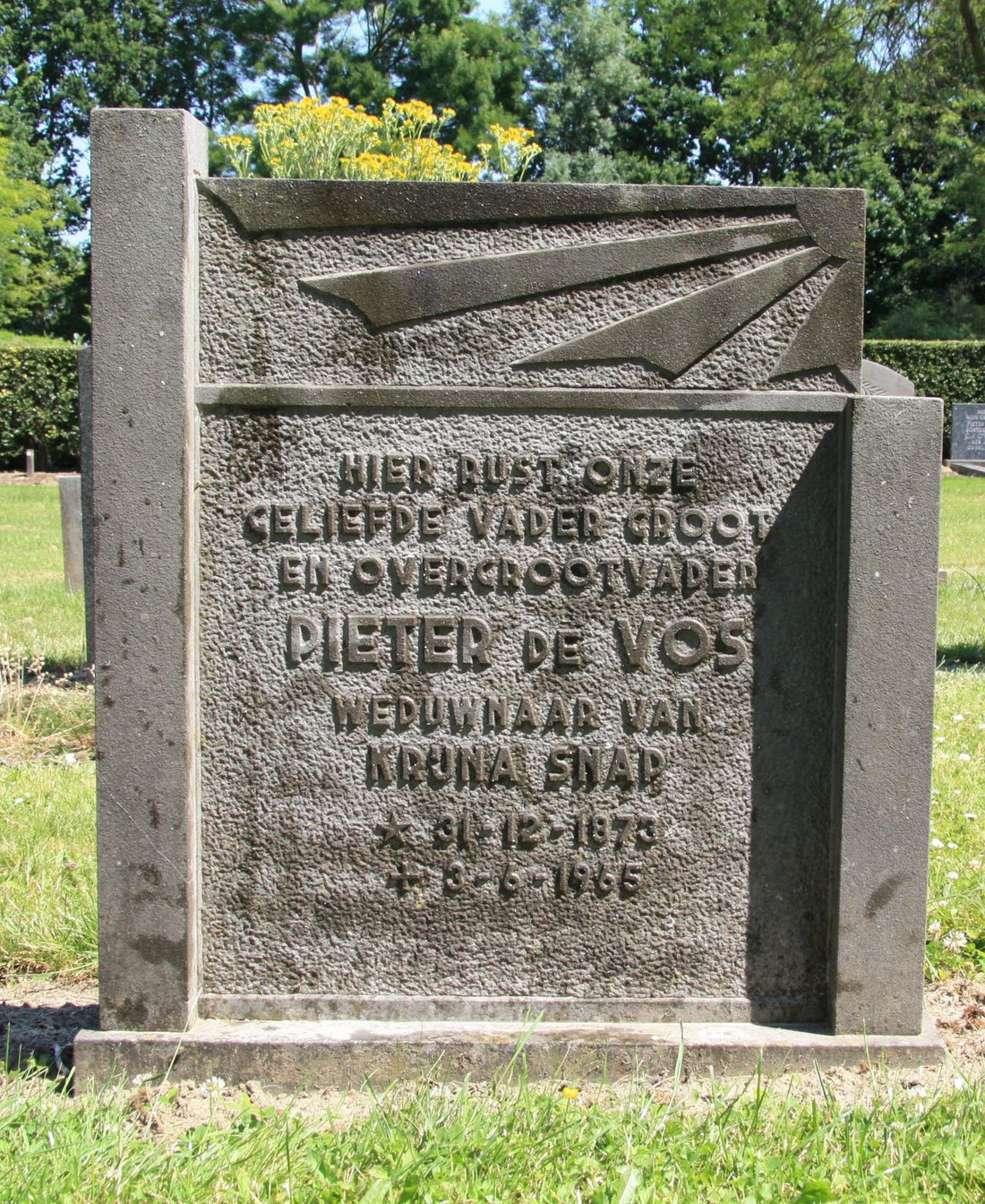 Het graf van Pieter de Vos