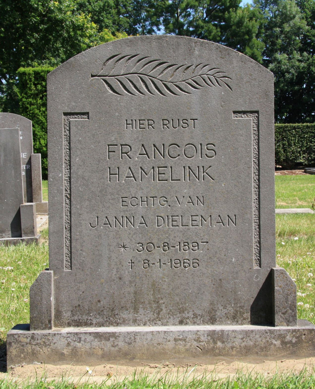 Het graf van François Hamelink