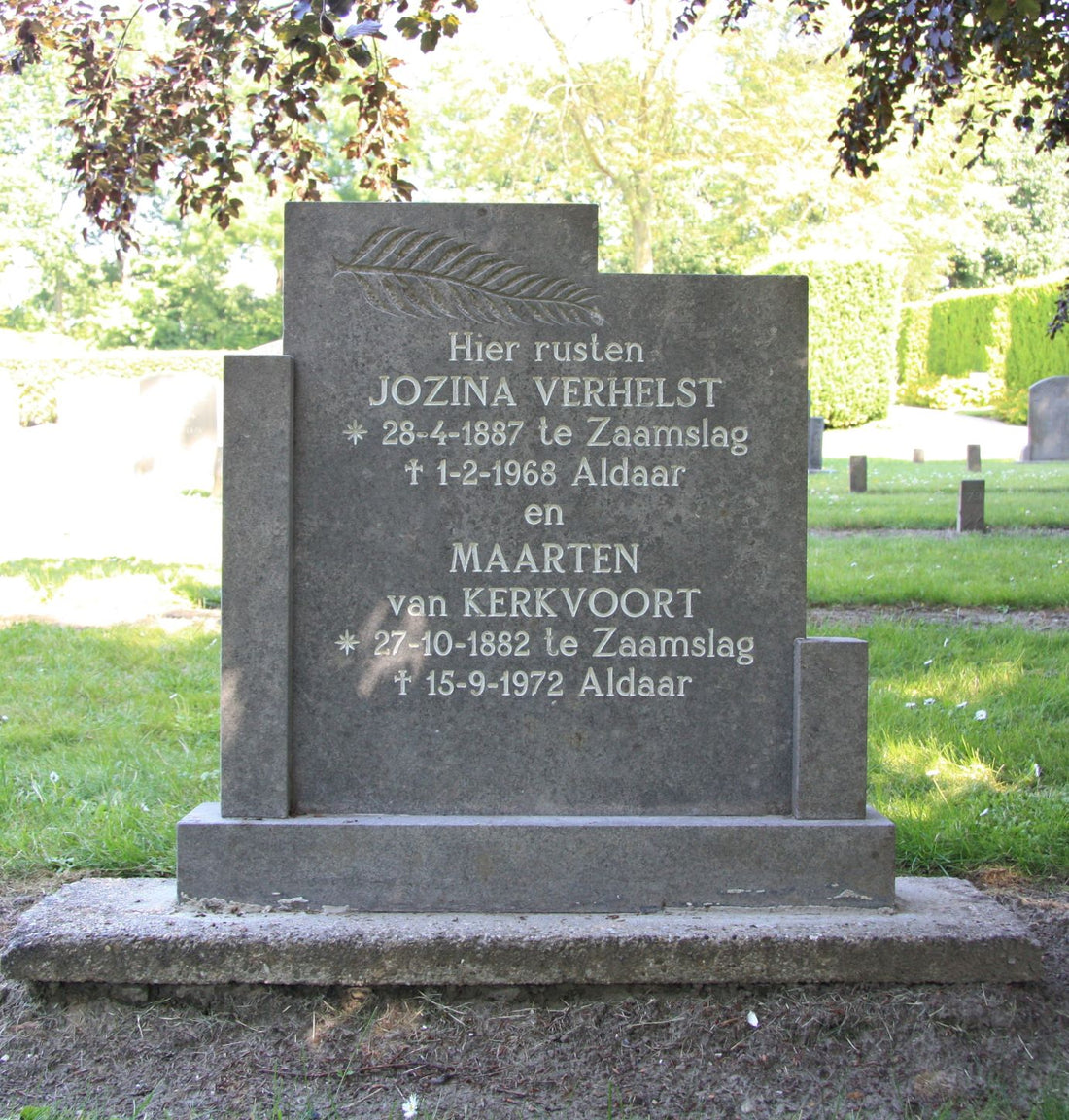 Het graf van Jozina Verhelst