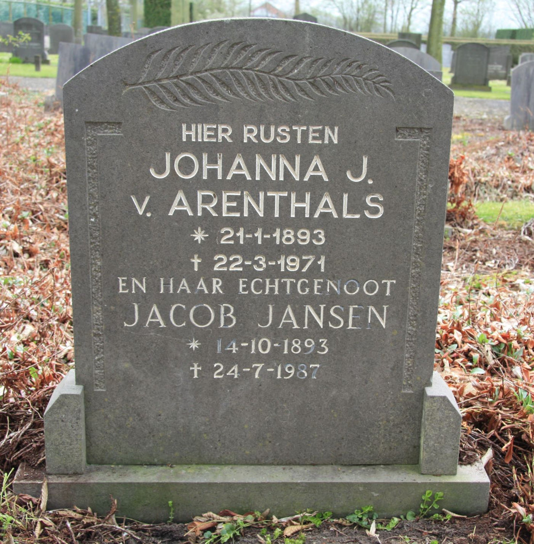 Het graf van Jacob Jansen