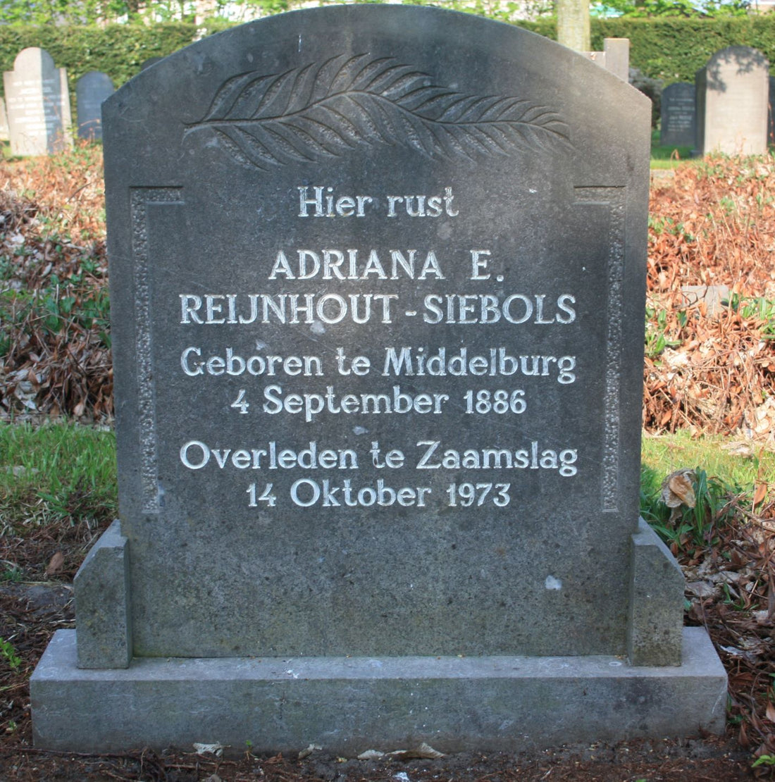 Het graf van Adriana Elisabeth Siebols