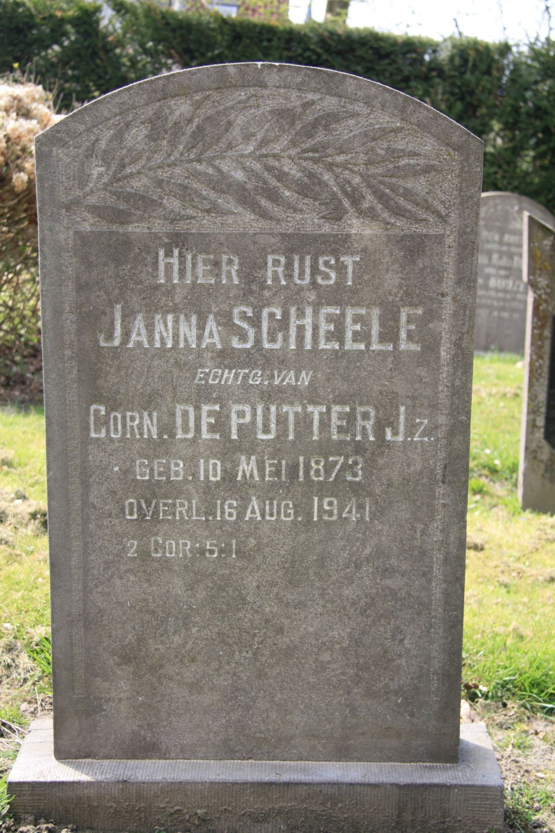 Het graf van Janna Scheele