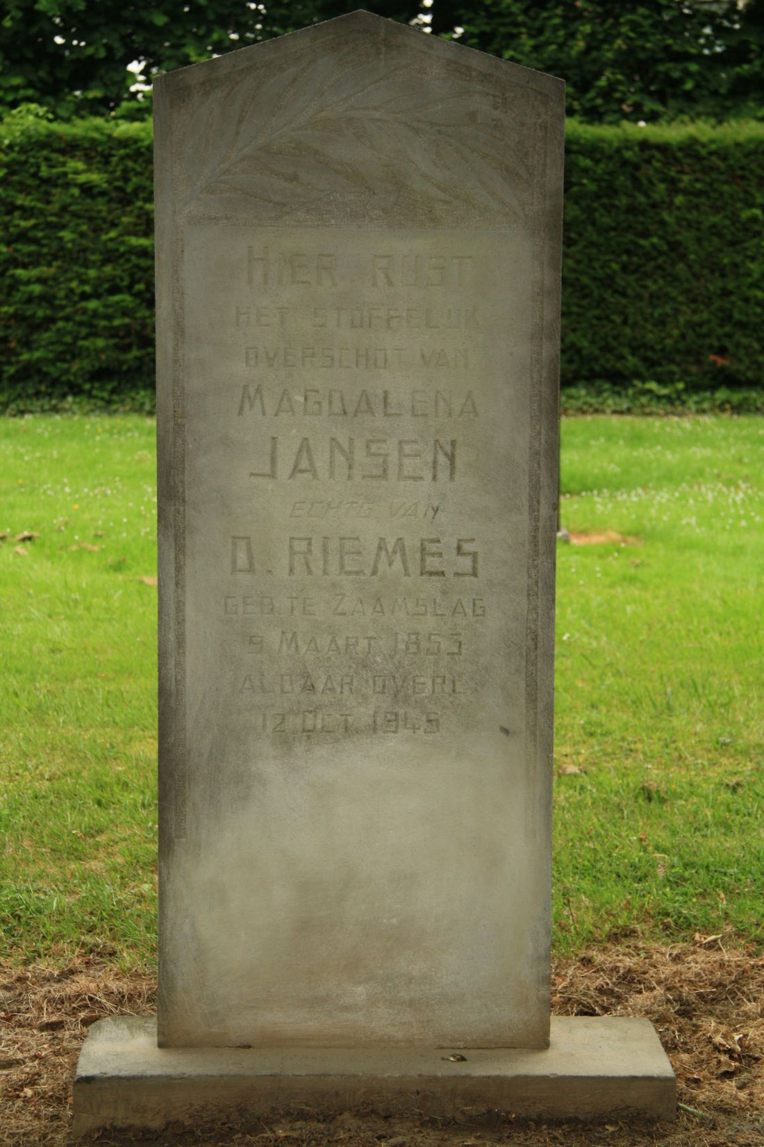 Het graf van Magdalena Jansen