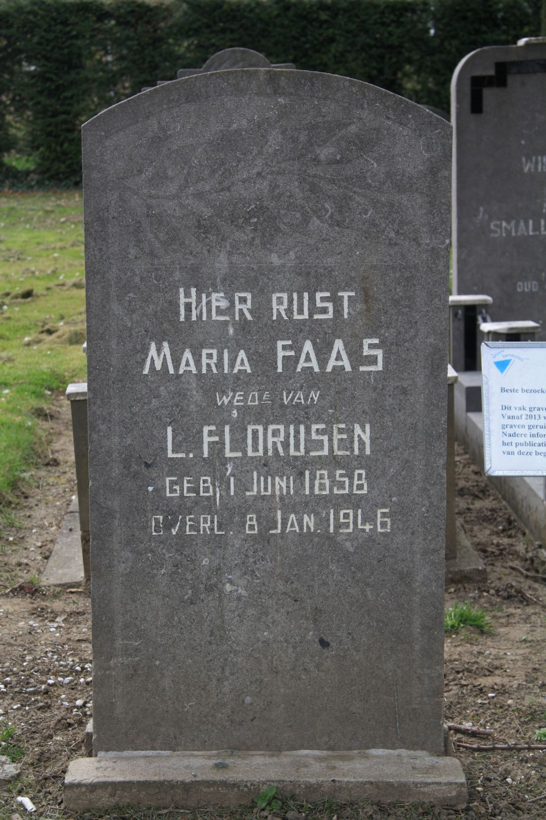 Het graf van Maria Faas
