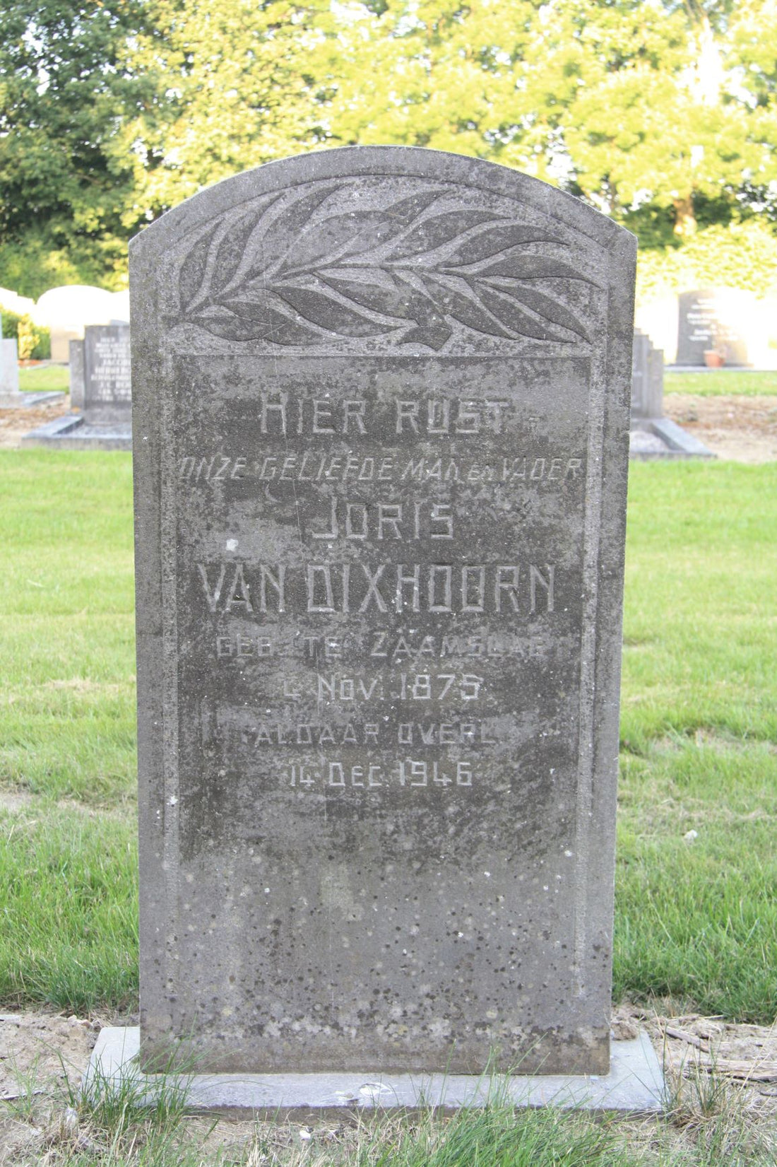 Het graf van Joris van Dixhoorn