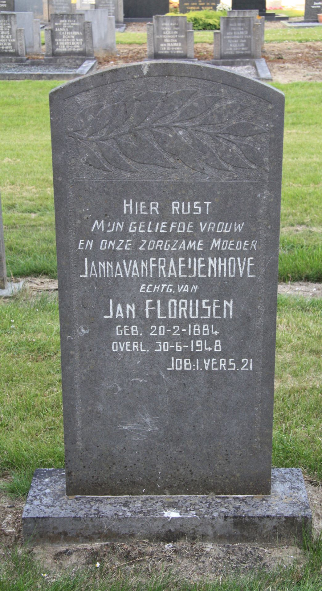 Het graf van Janna van Fraeijenhove