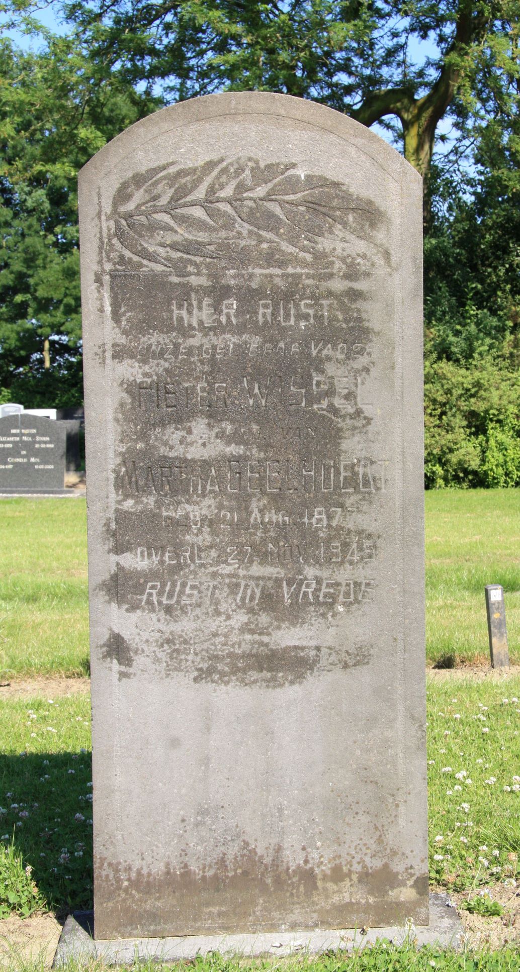 Het graf van Pieter Wissel