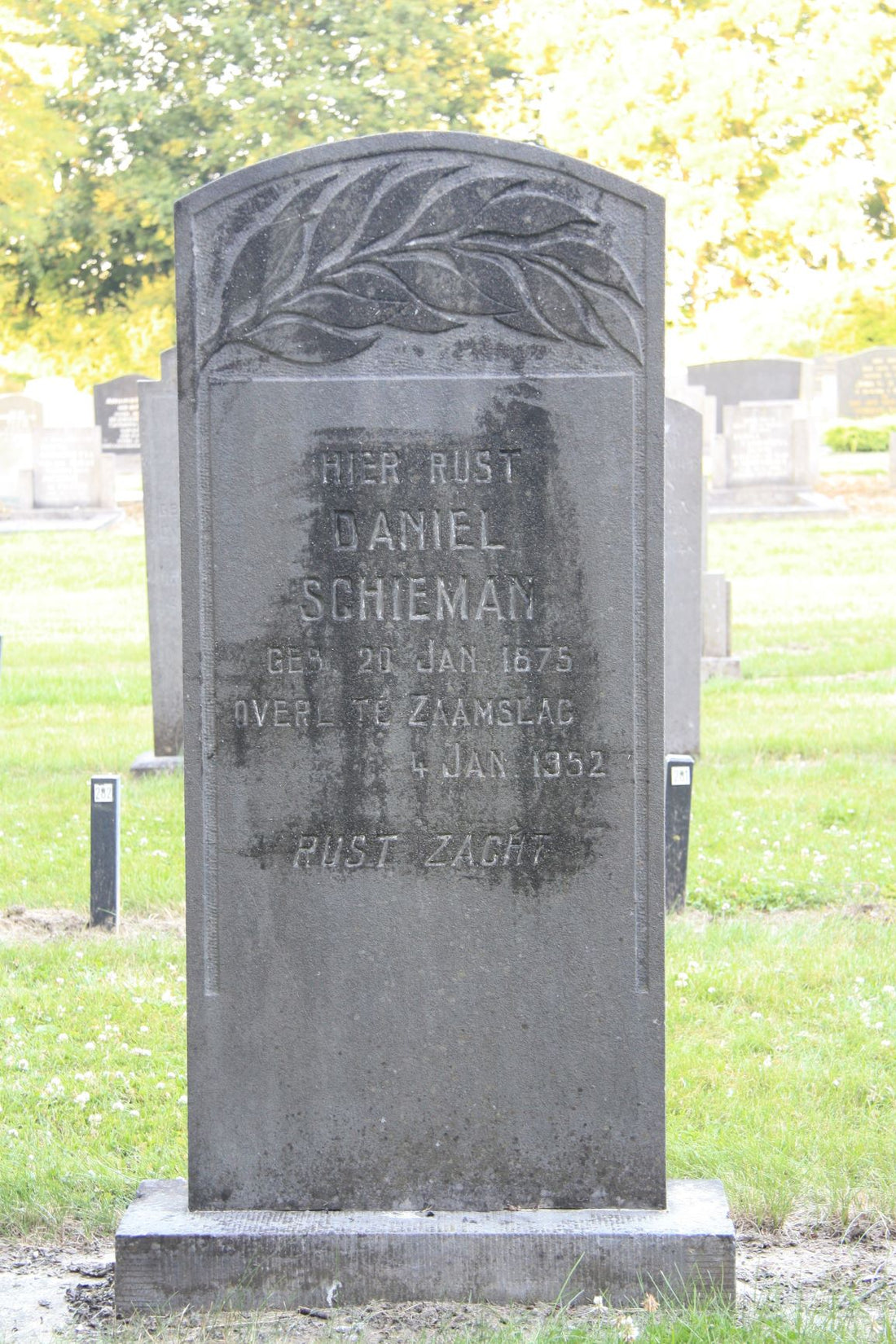 Het graf van Daniël Schieman