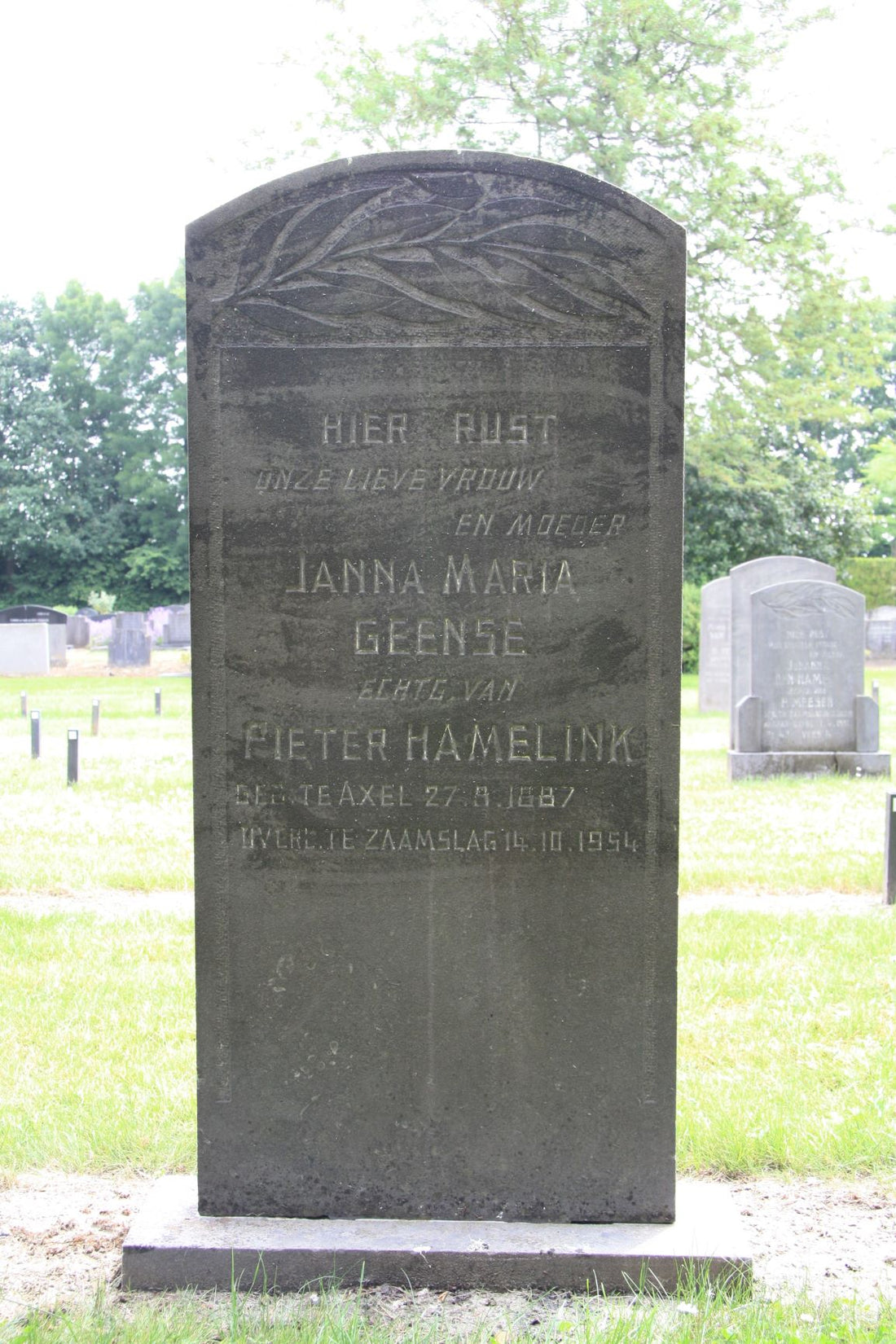 Het graf van Janna Maria Geense