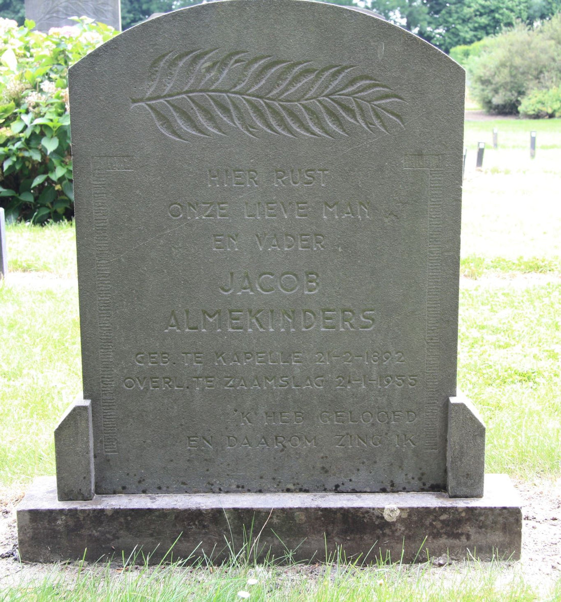 Het graf van Jacob Almekinders