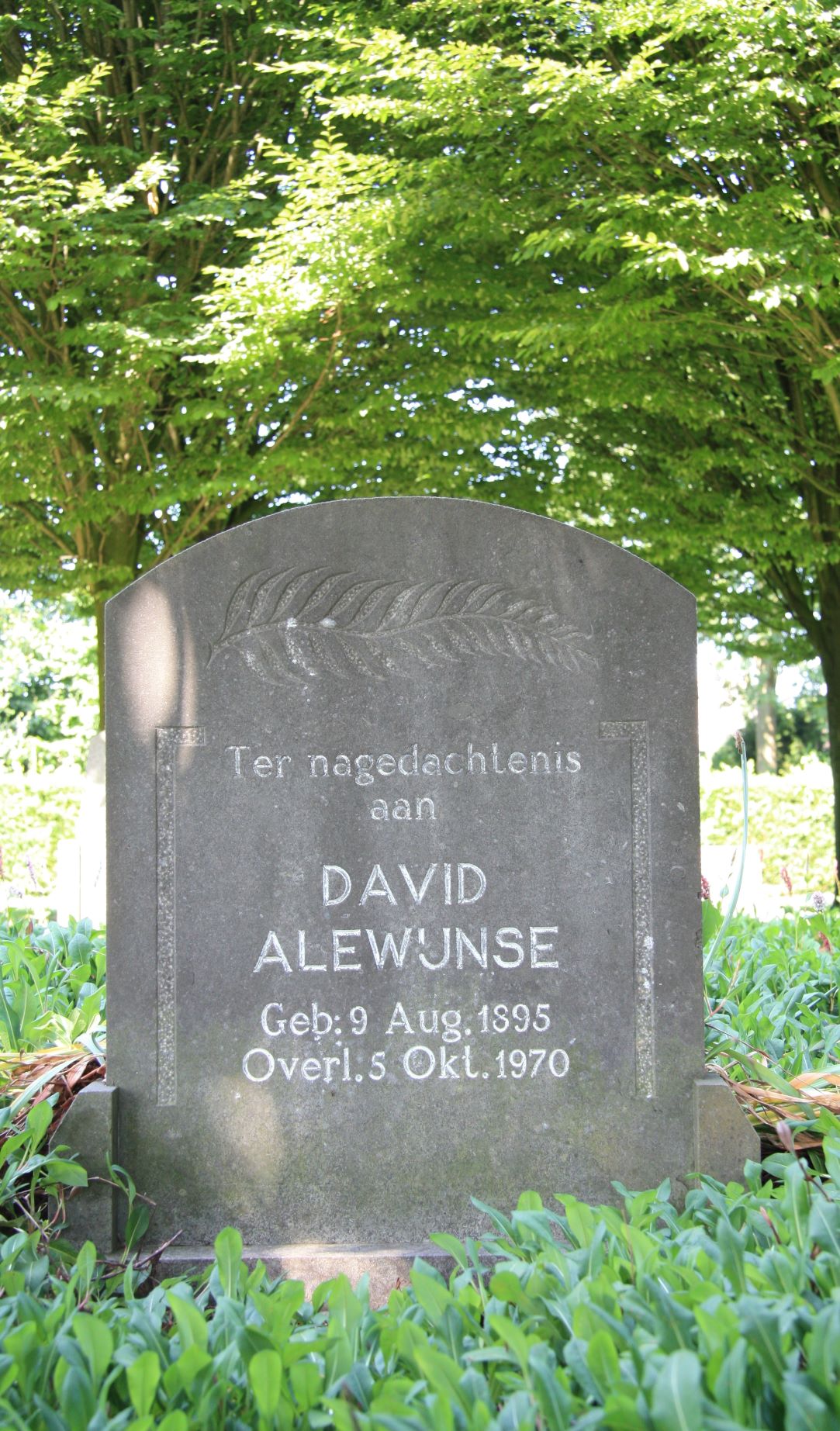 Het graf van David Alewijnse