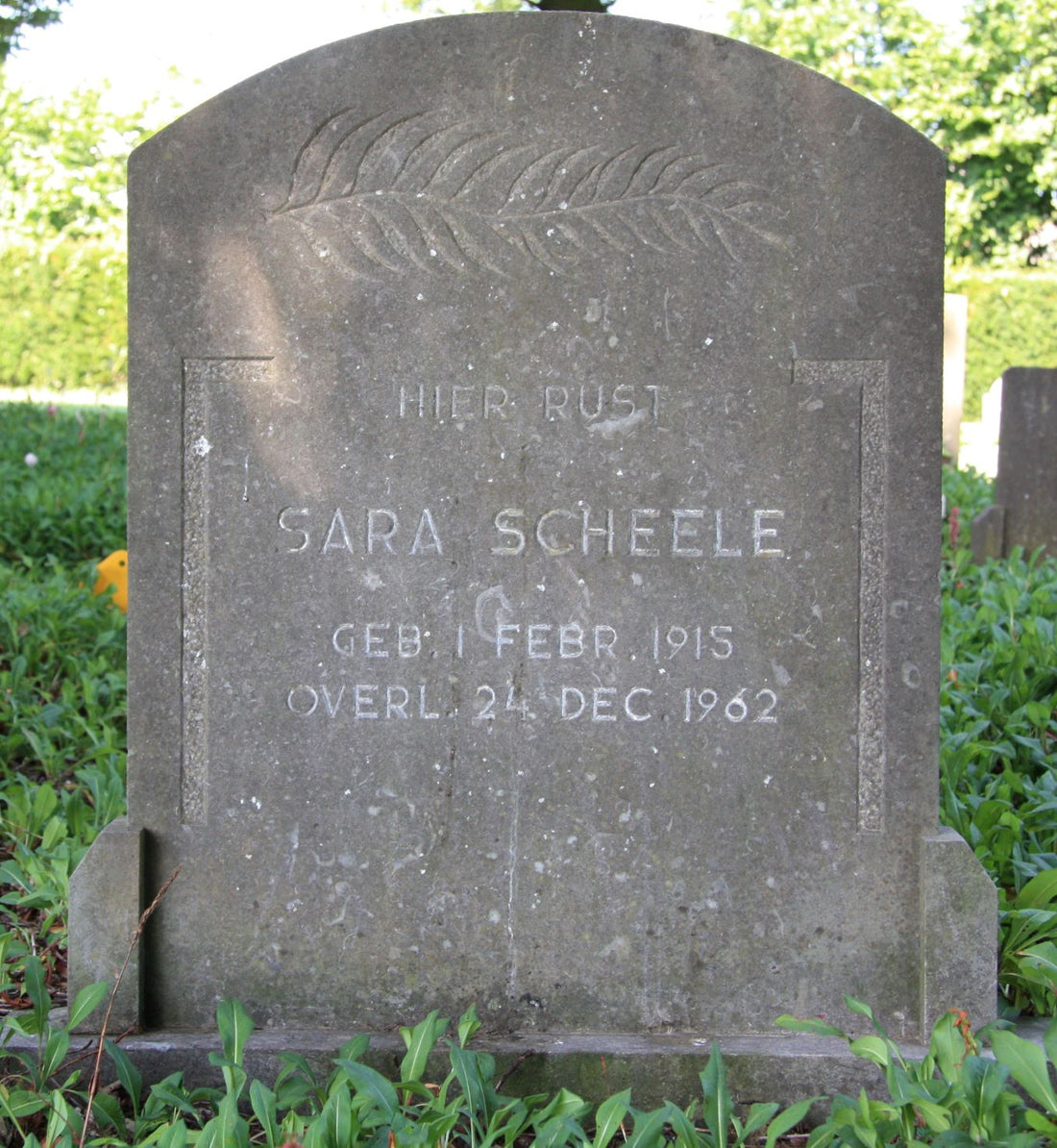 Het graf van Sara Scheele