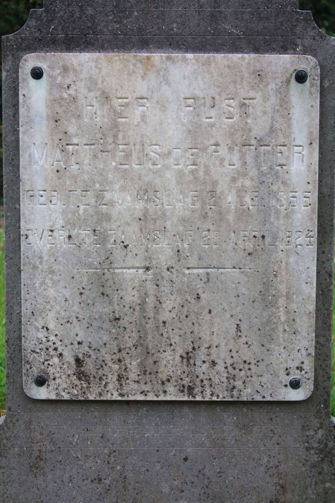 Het graf van Mattheus de Putter