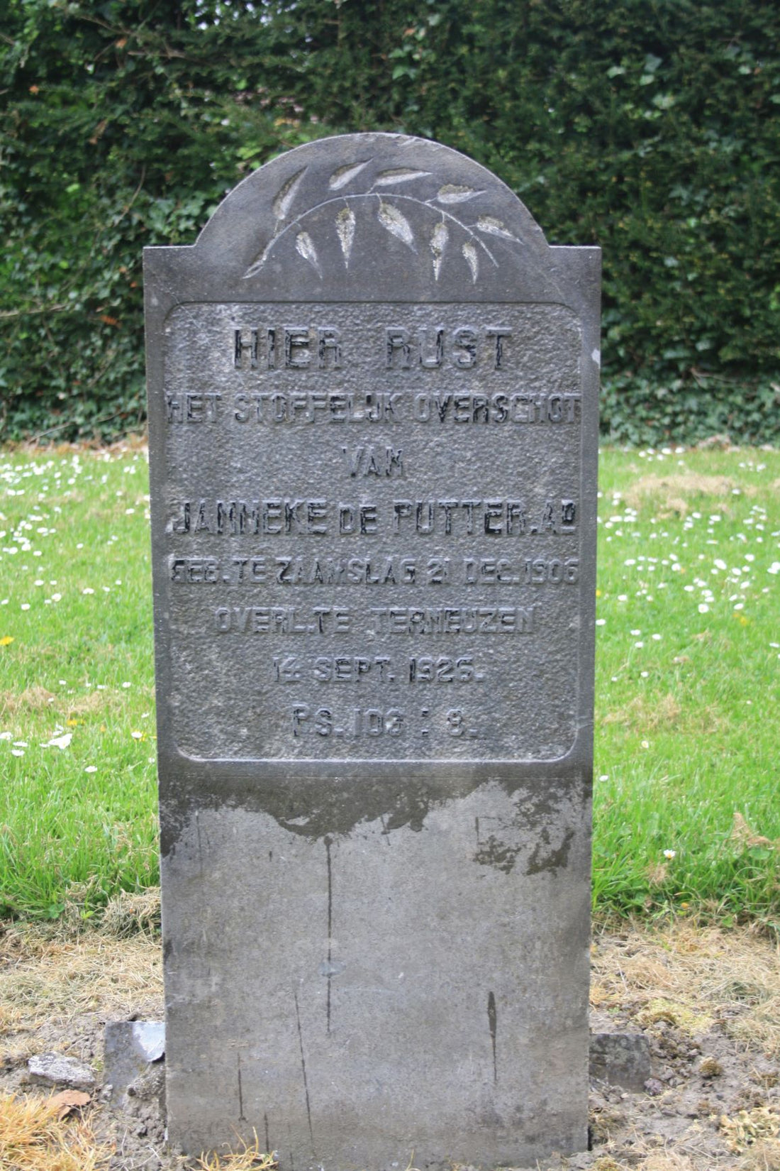 Het graf van Janneke de Putter