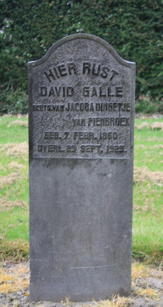 Het graf van David Galle