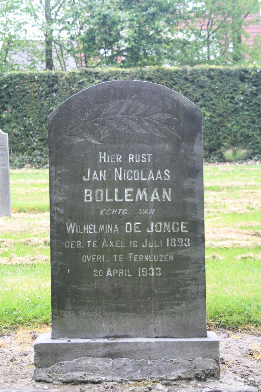 Het graf van Jan Nicolaas Bolleman