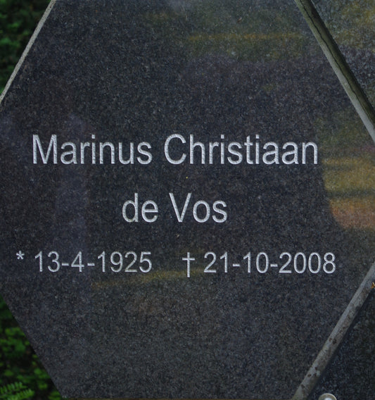 Het graf van Marinus Christiaan de Vos