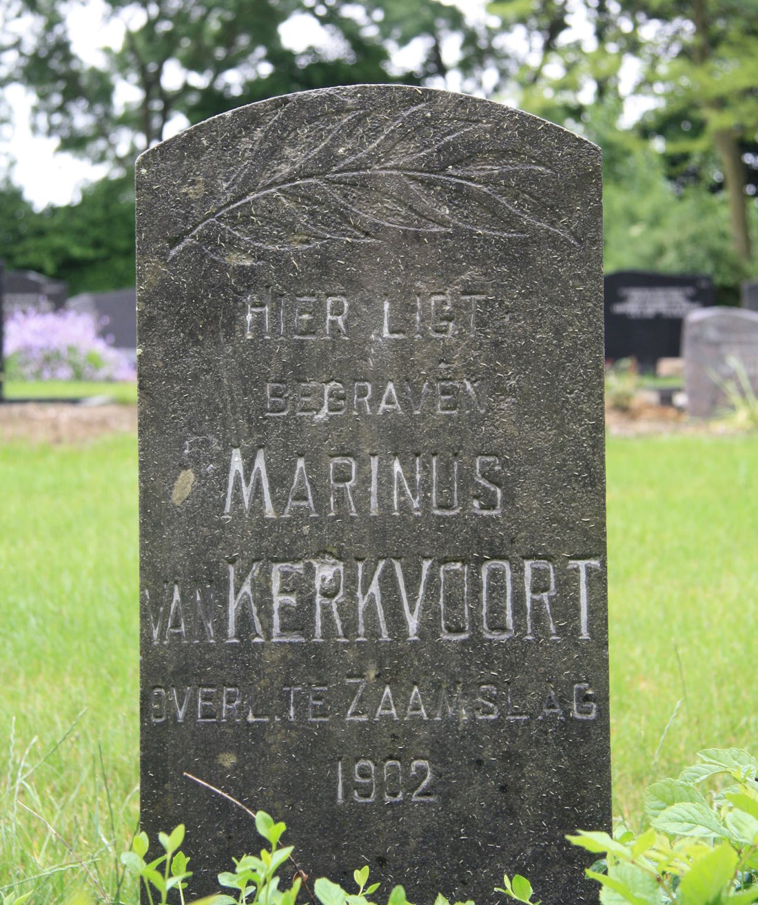 Het graf van Marinus van Kerkvoort