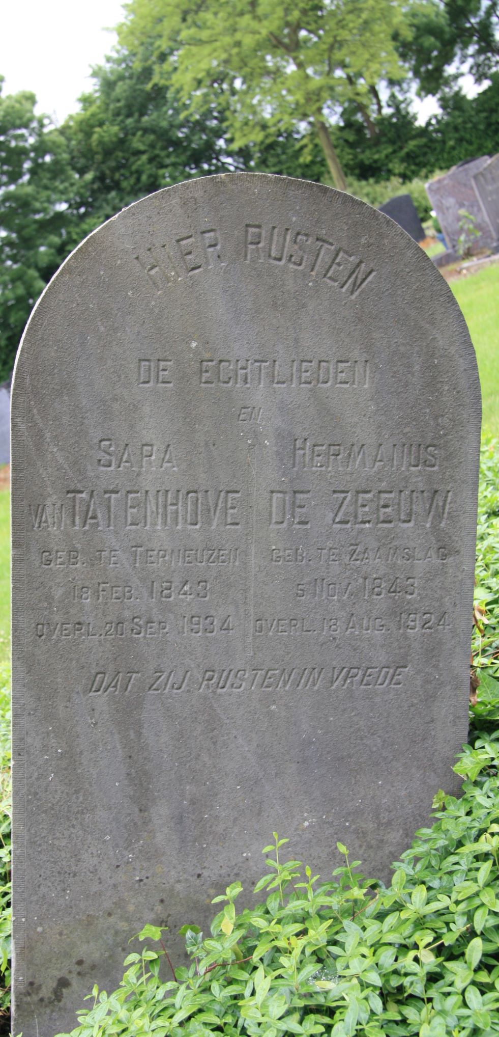 Het graf van Sara van Tatenhove