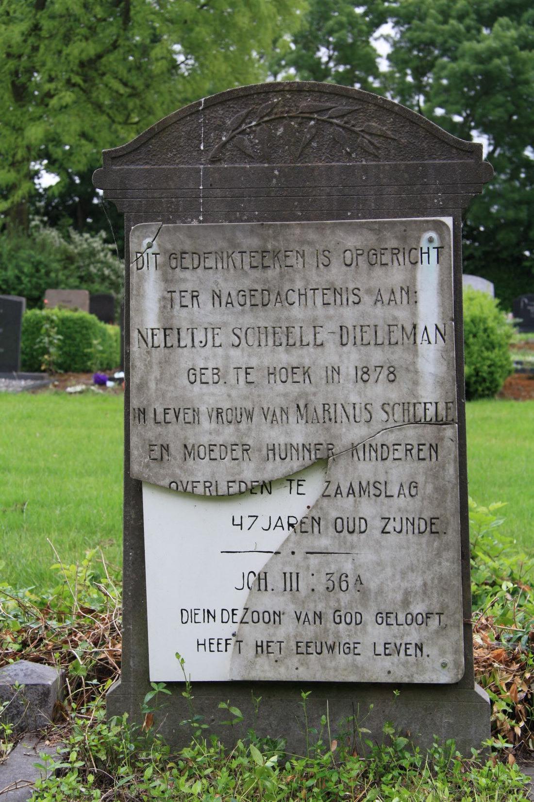 Het graf van Neeltje Dieleman