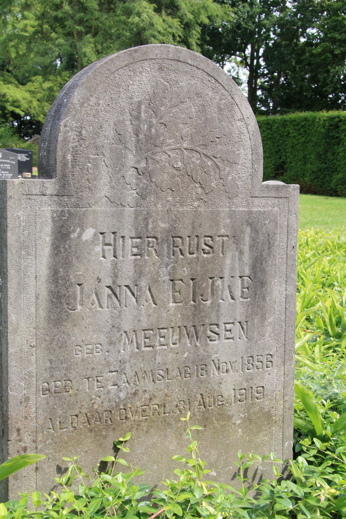 Het graf van Janna Meeuwsen