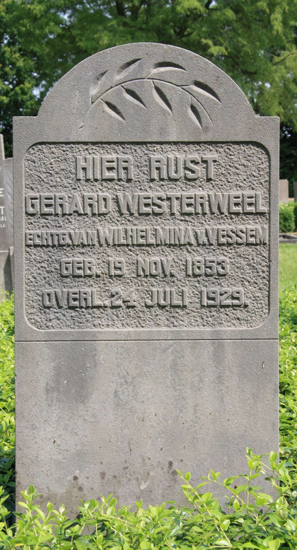 Het graf van Gerard Westerweel