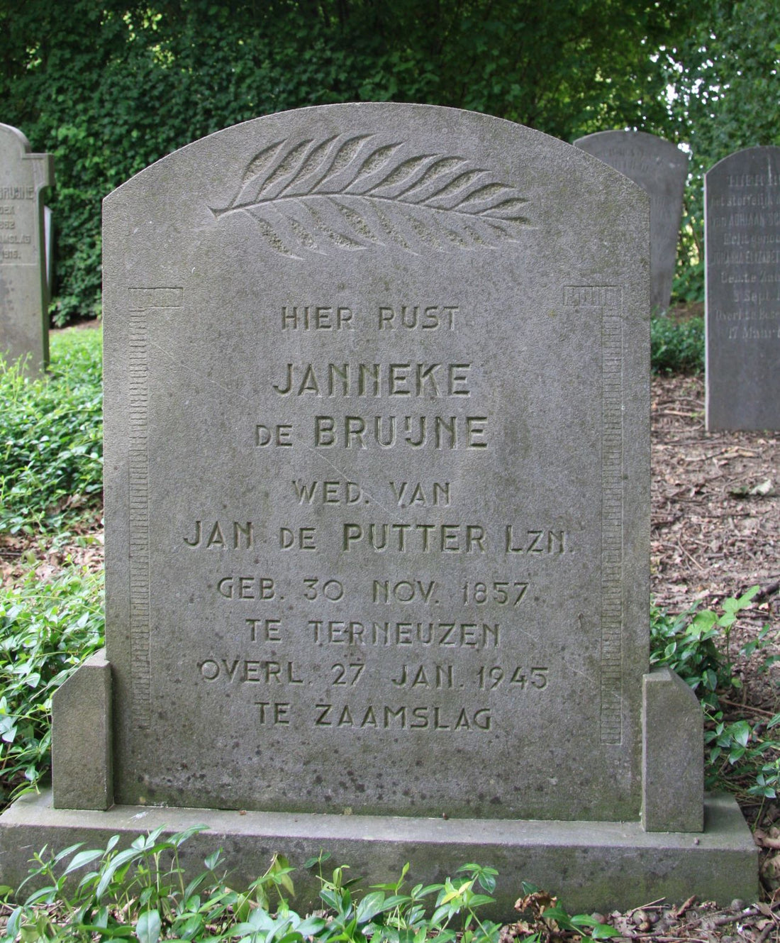 Het graf van Janneke de Bruijne