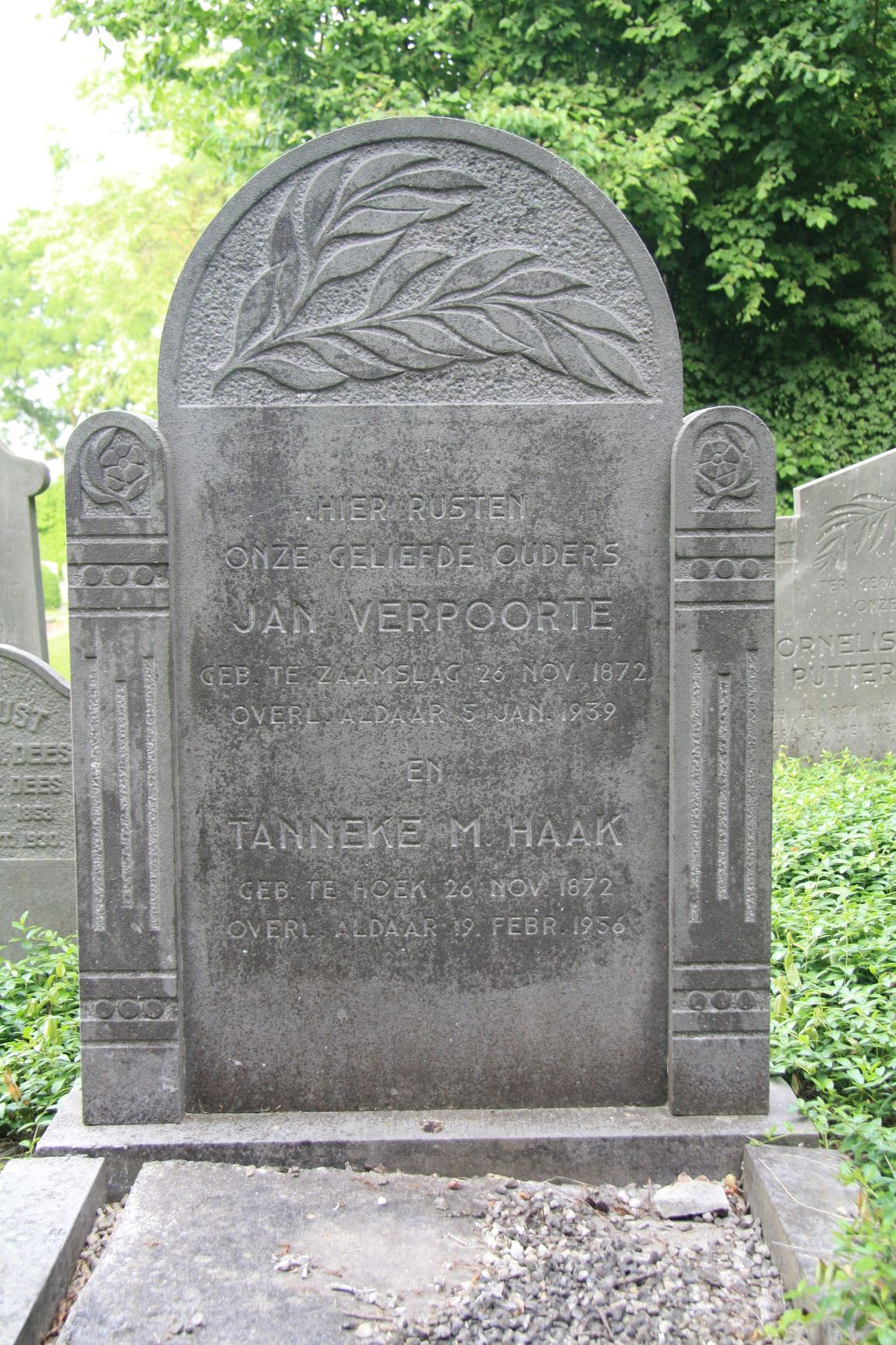 Het graf van Tanneke Magdalena Haak