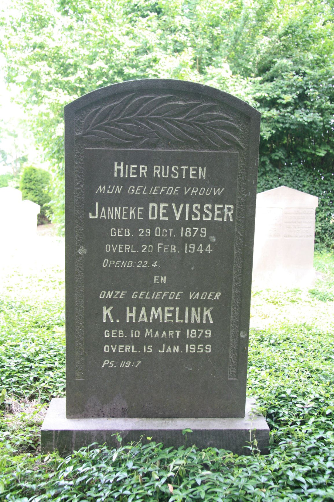 Het graf van Krijn Hamelink