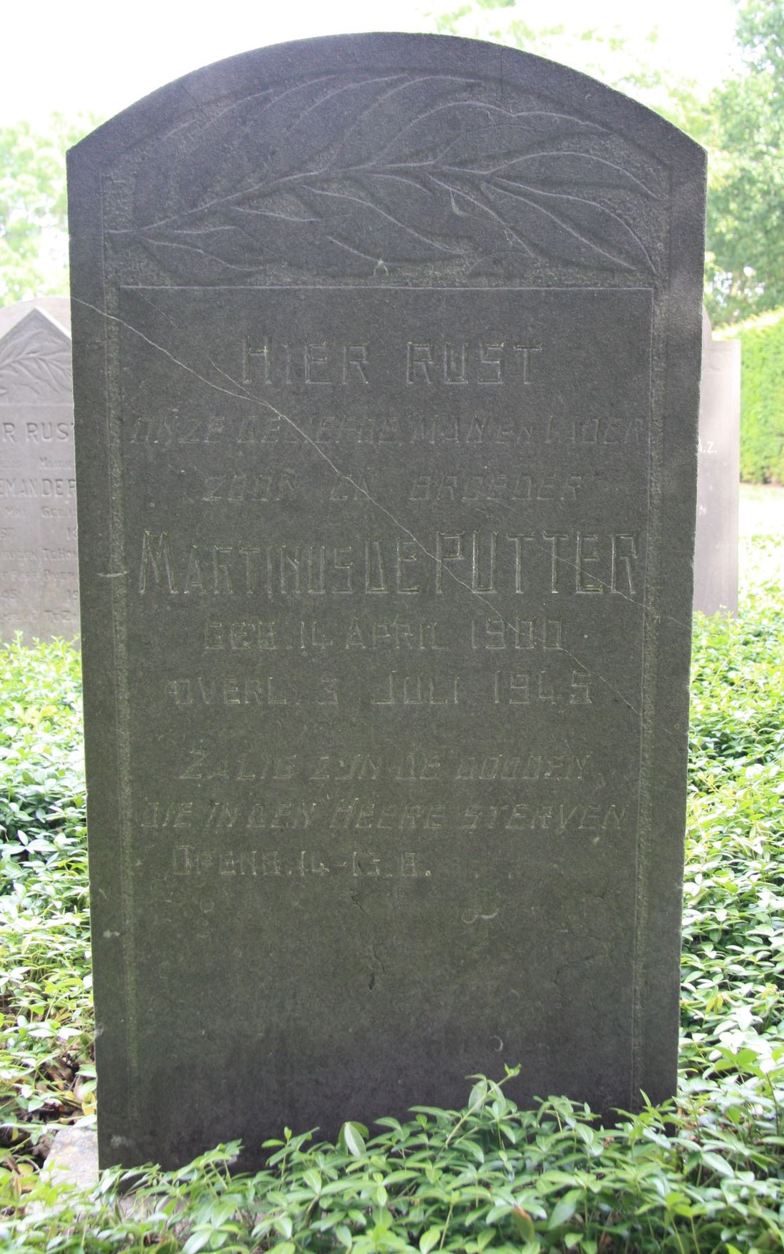 Het graf van Martinus de Putter