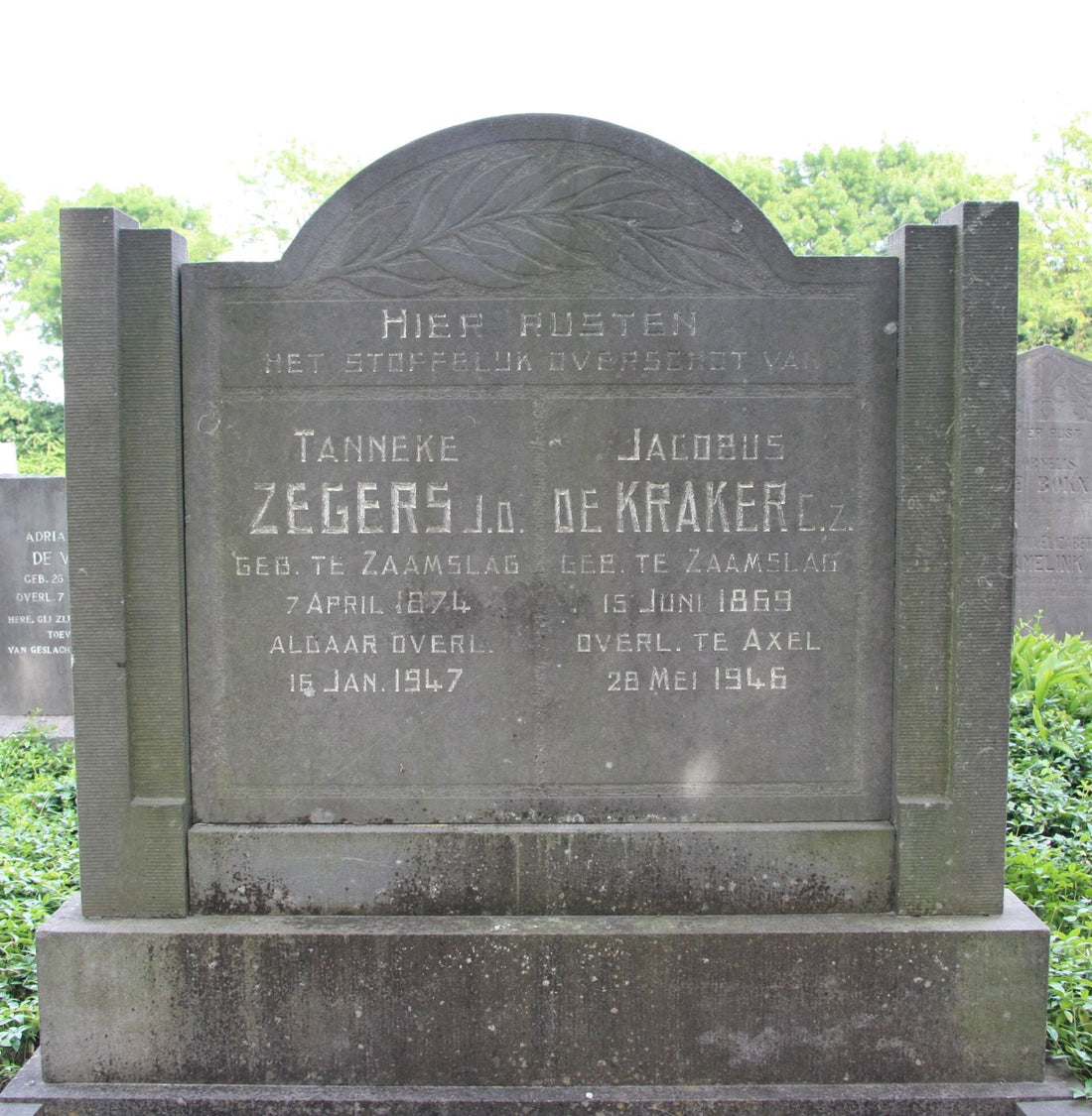 Het graf van Jacobus de Kraker