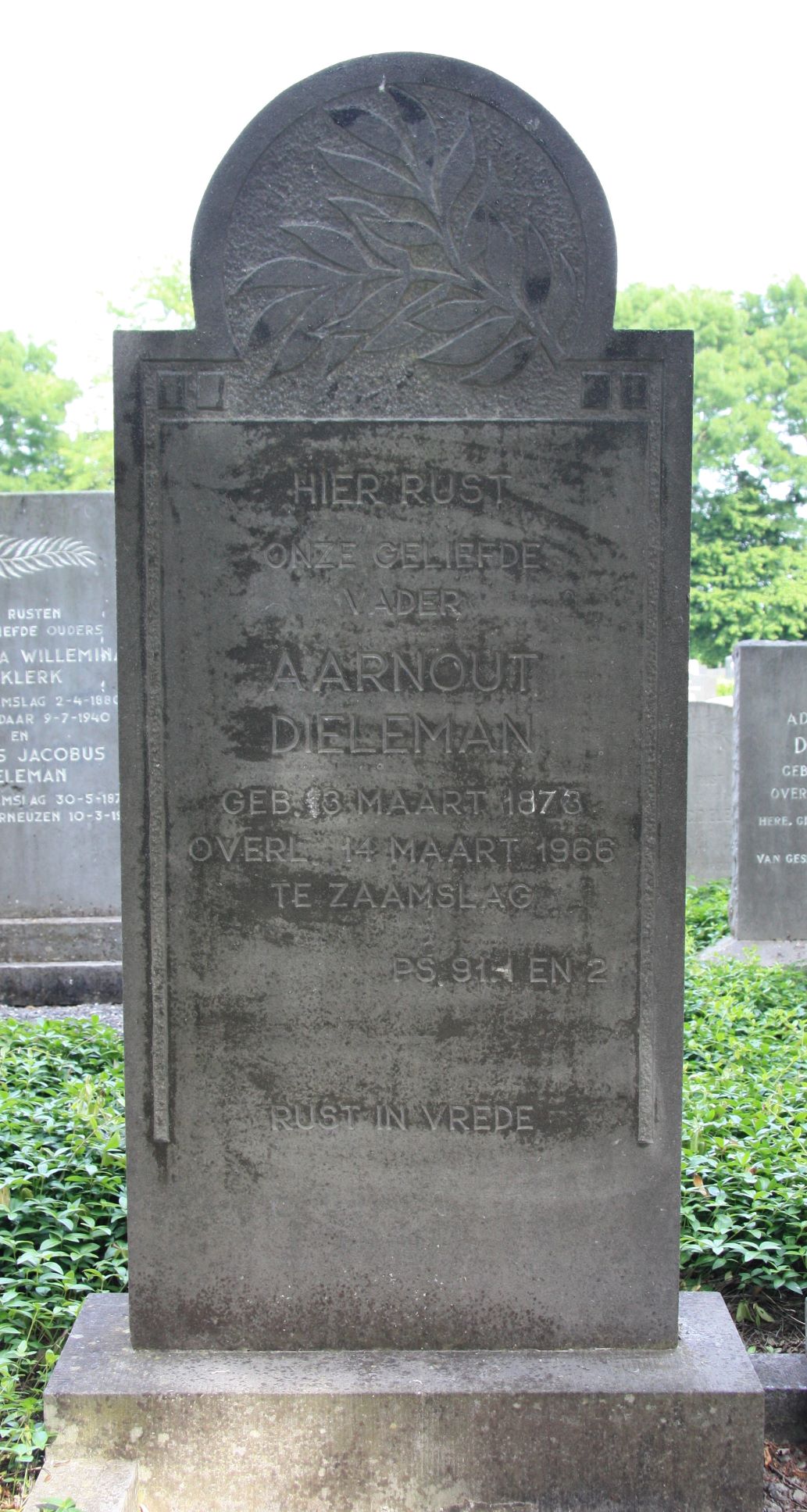 Het graf van Aarnout Dieleman