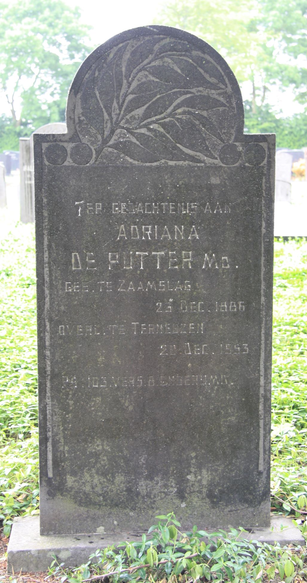 Het graf van Adriana de Putter