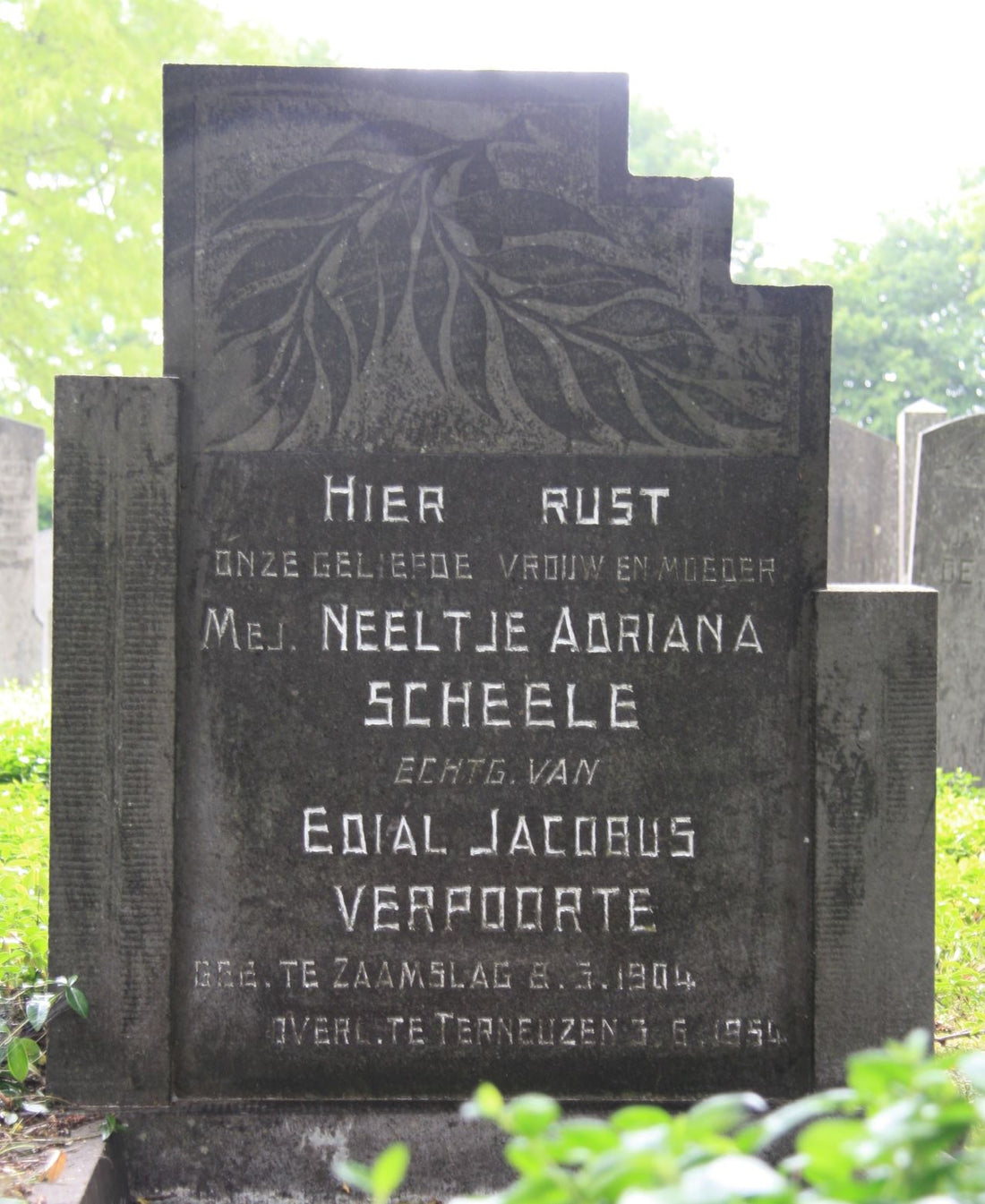 Het graf van Neeltje Adriana Scheele