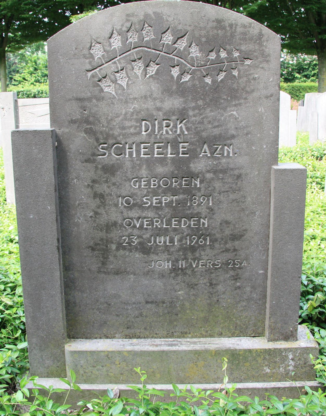 Het graf van Dirk Scheele