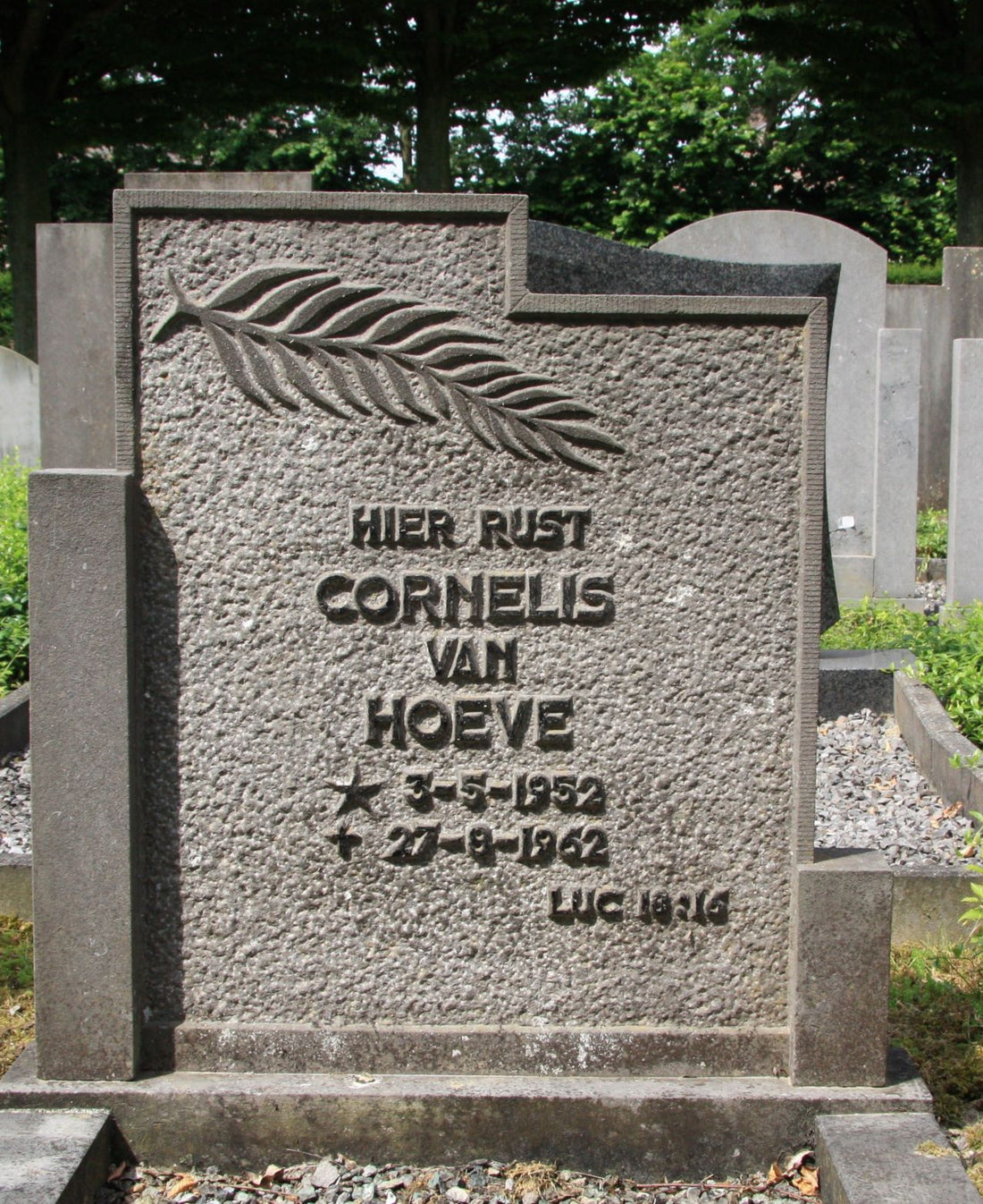 Het graf van Cornelis van Hoeve