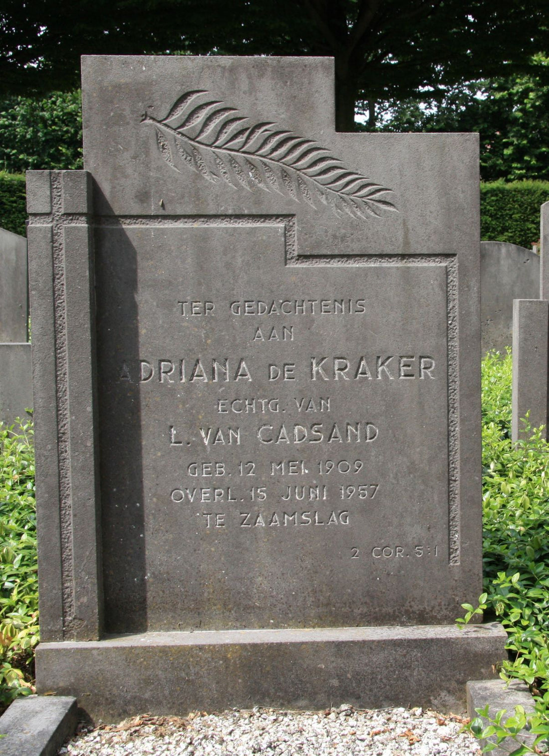 Het graf van Adriana de Kraker