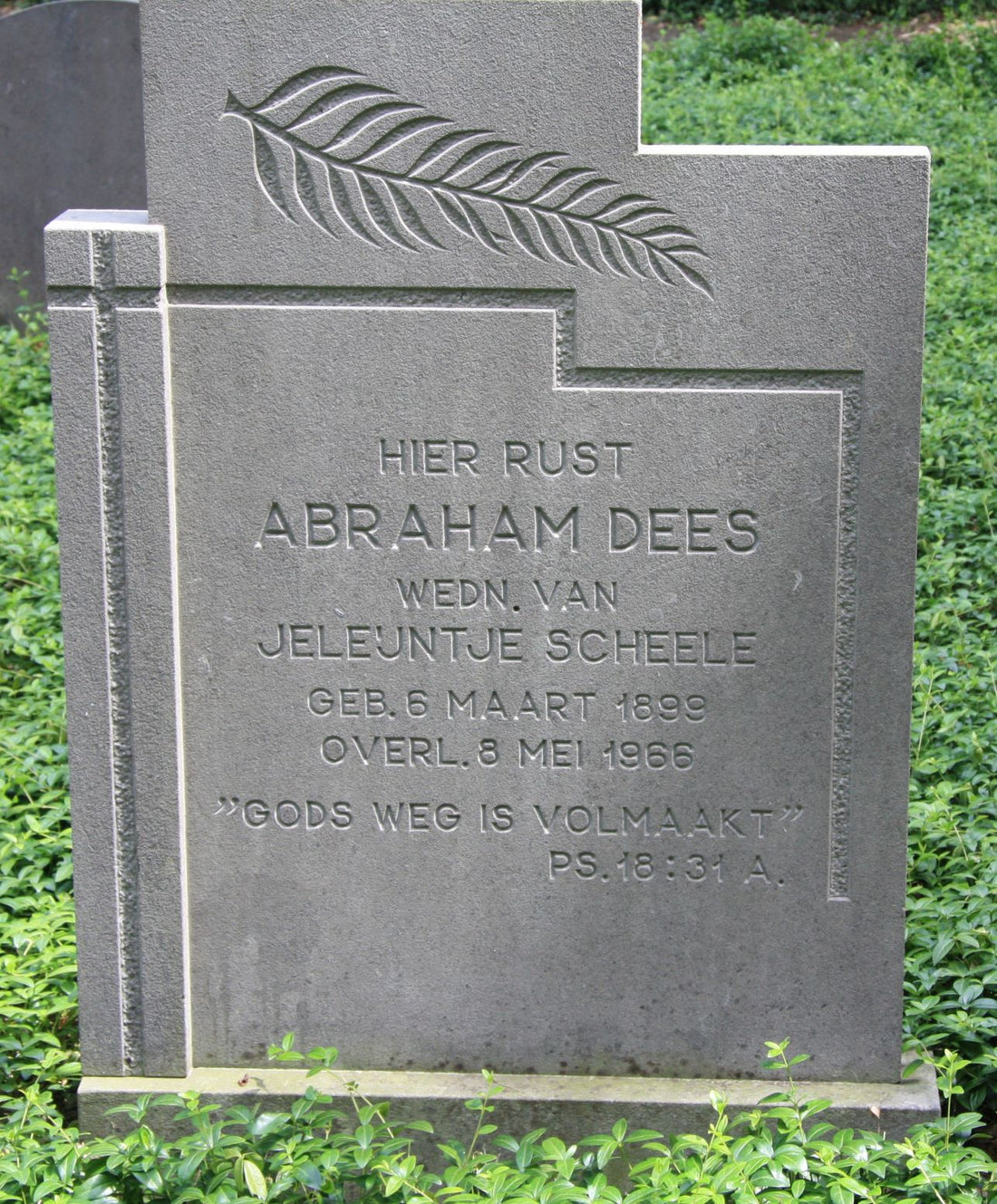 Het graf van Abraham Dees