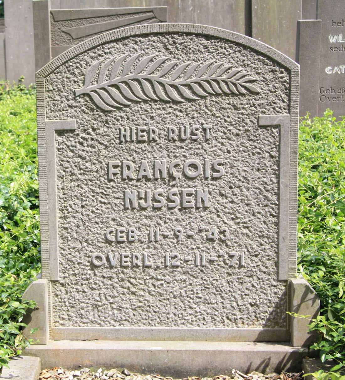 Het graf van François Nijssen