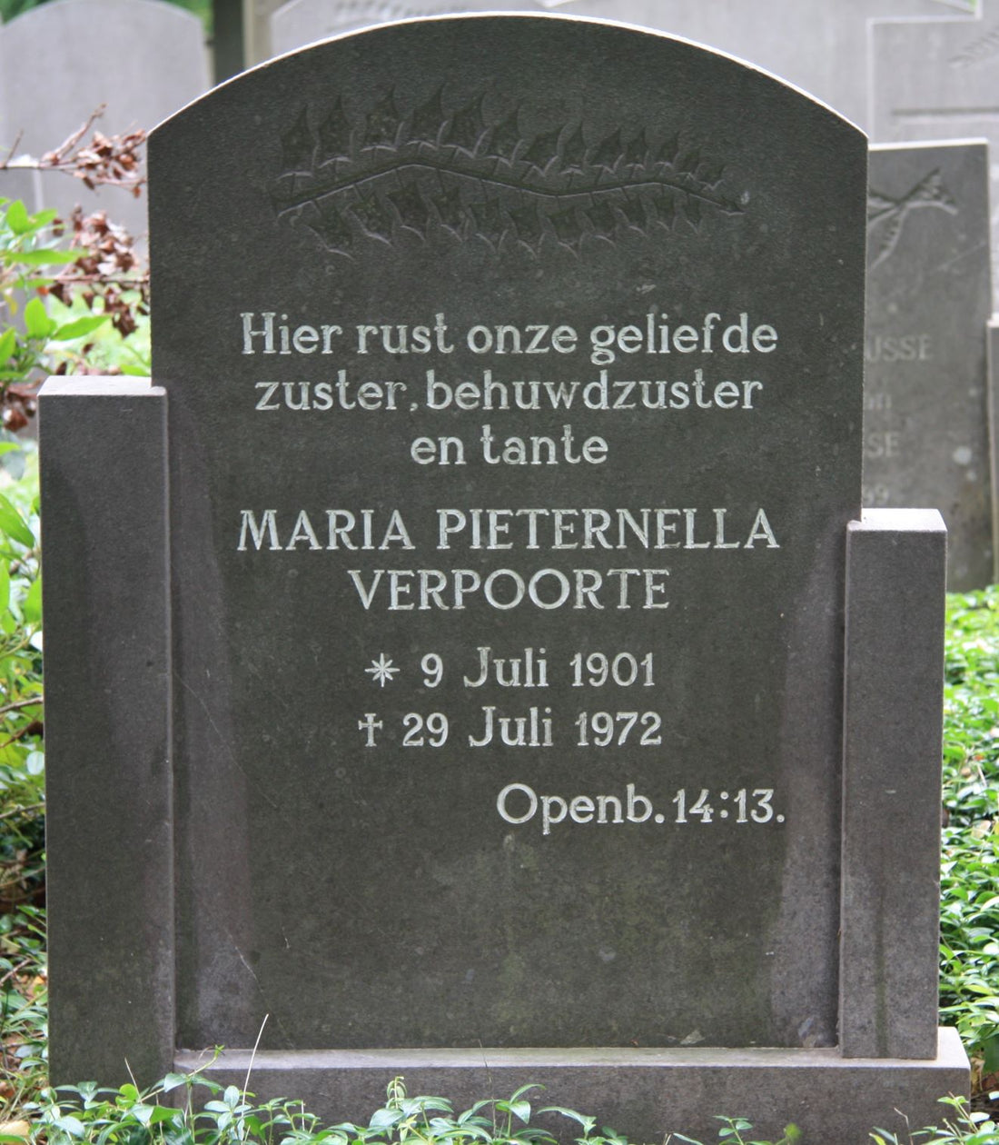 Het graf van Maria Pieternella Verpoorte