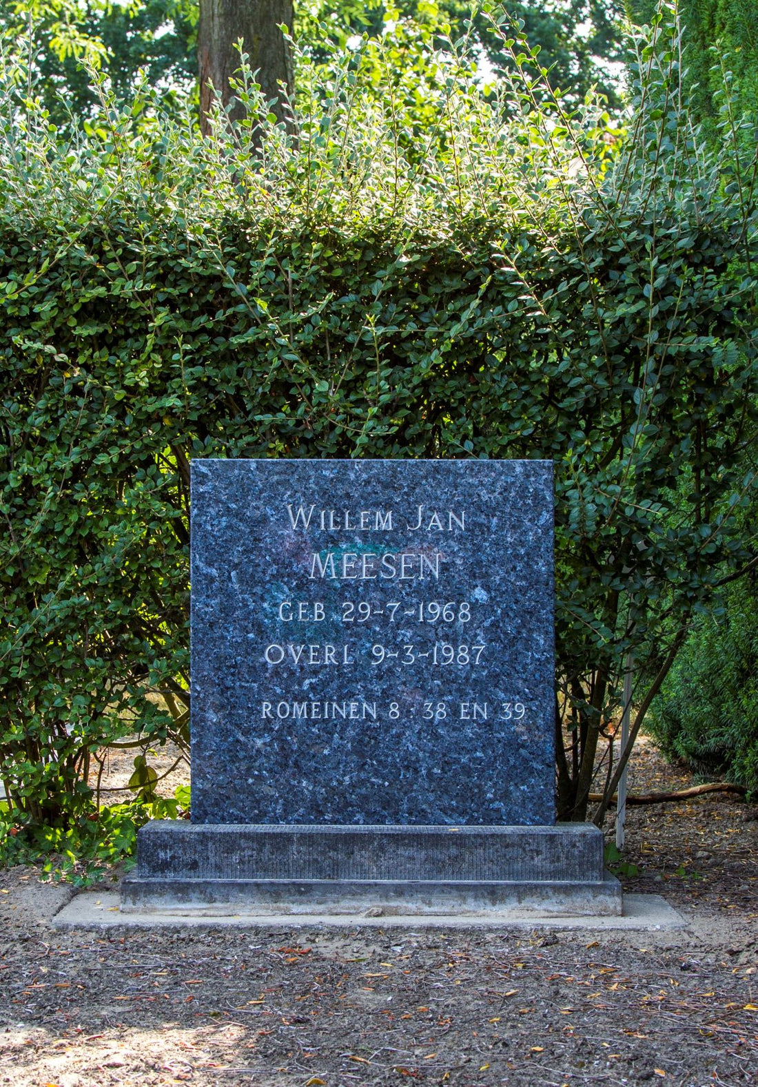Het graf van Willem Jan Meesen