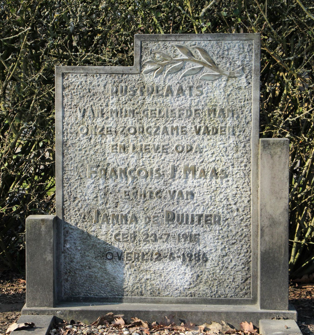Het graf van François Jacobus Maas