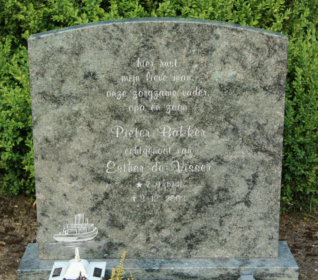 Het graf van Pieter Bakker