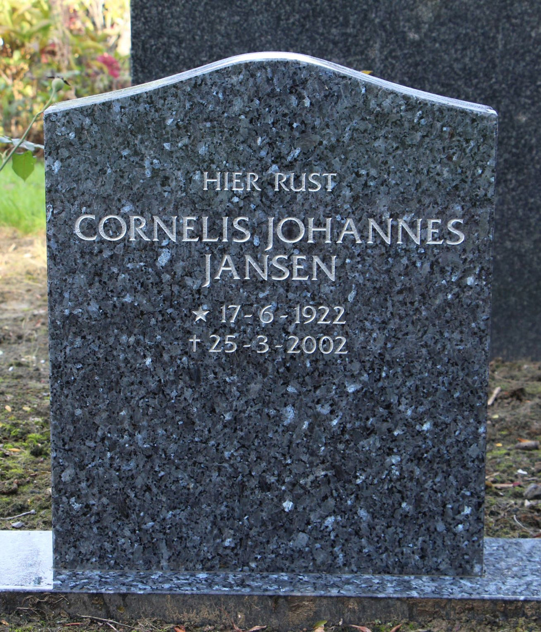 Het graf van Cornelis Johannes Jansen