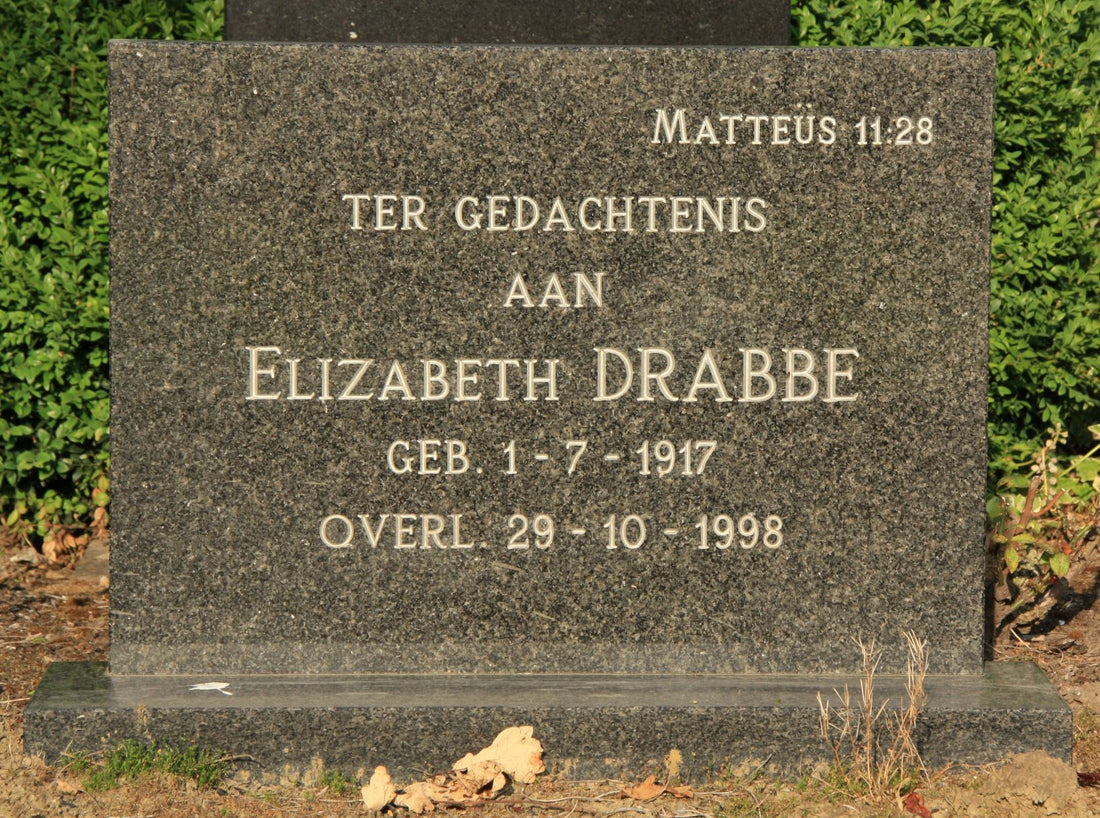 Het graf van Elizabeth Drabbe