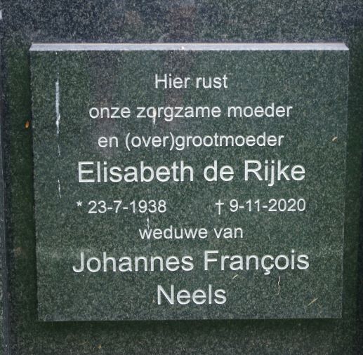 Het graf van Elisabeth de Rijke