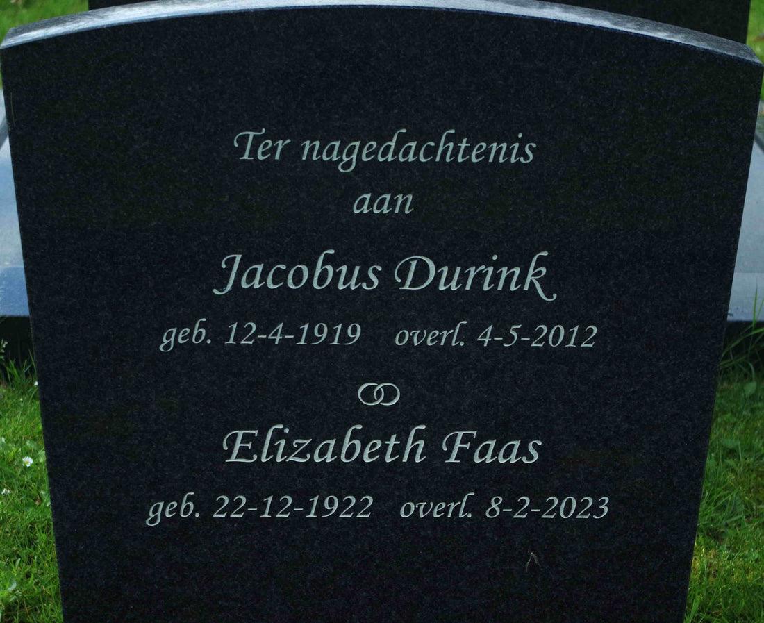 Het graf van Elizabeth Faas
