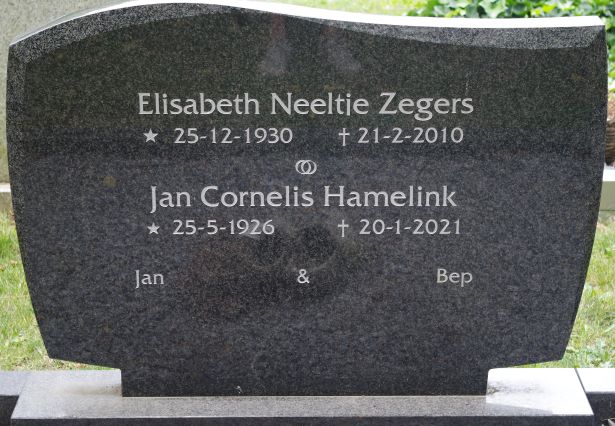 Het graf van Jan Cornelis Hamelink