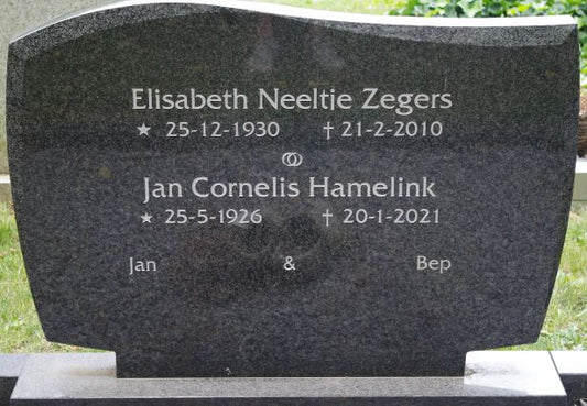 Het graf van Jan Cornelis Hamelink