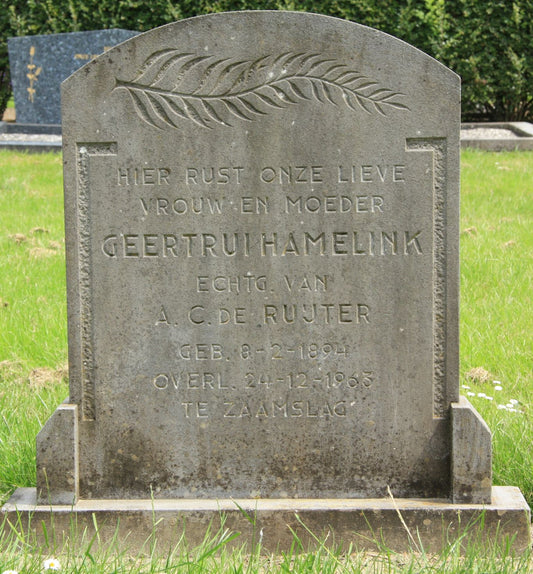 Het graf van Geertrui Hamelink